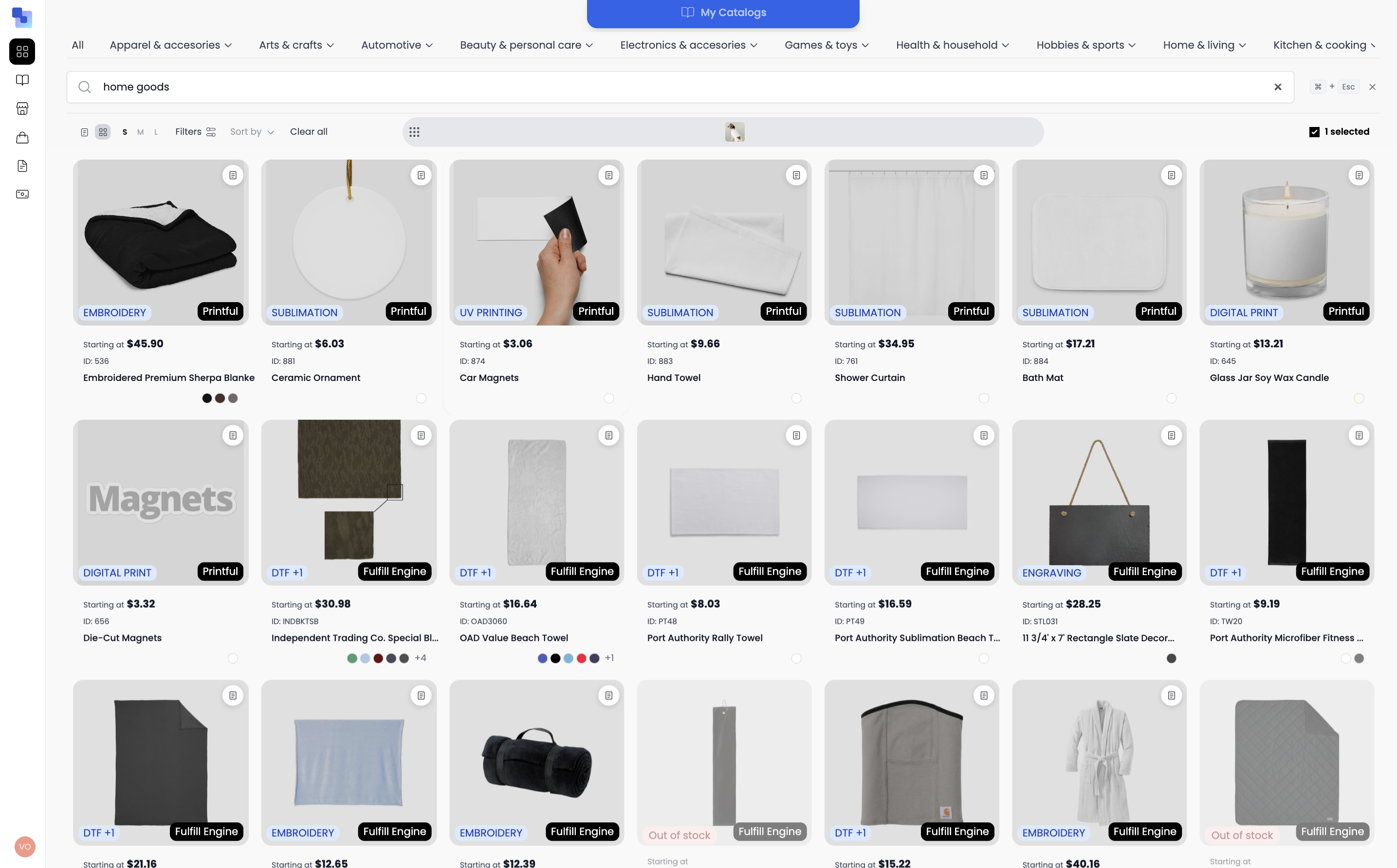Print-on-demand home goods on Brikl — blankets, pillows, towels, journals, candles, and wall art